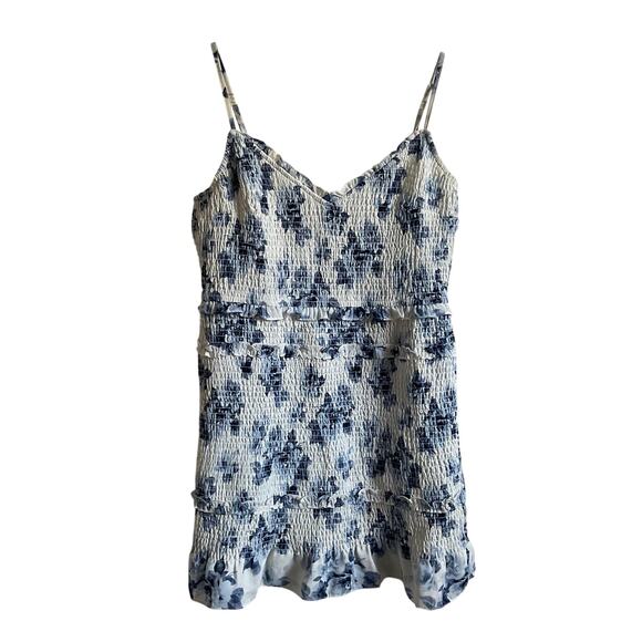 Abercrombie & Fitch Smocked Floral Tiered Mini Dress - Size XL - Picture 1 of 8
